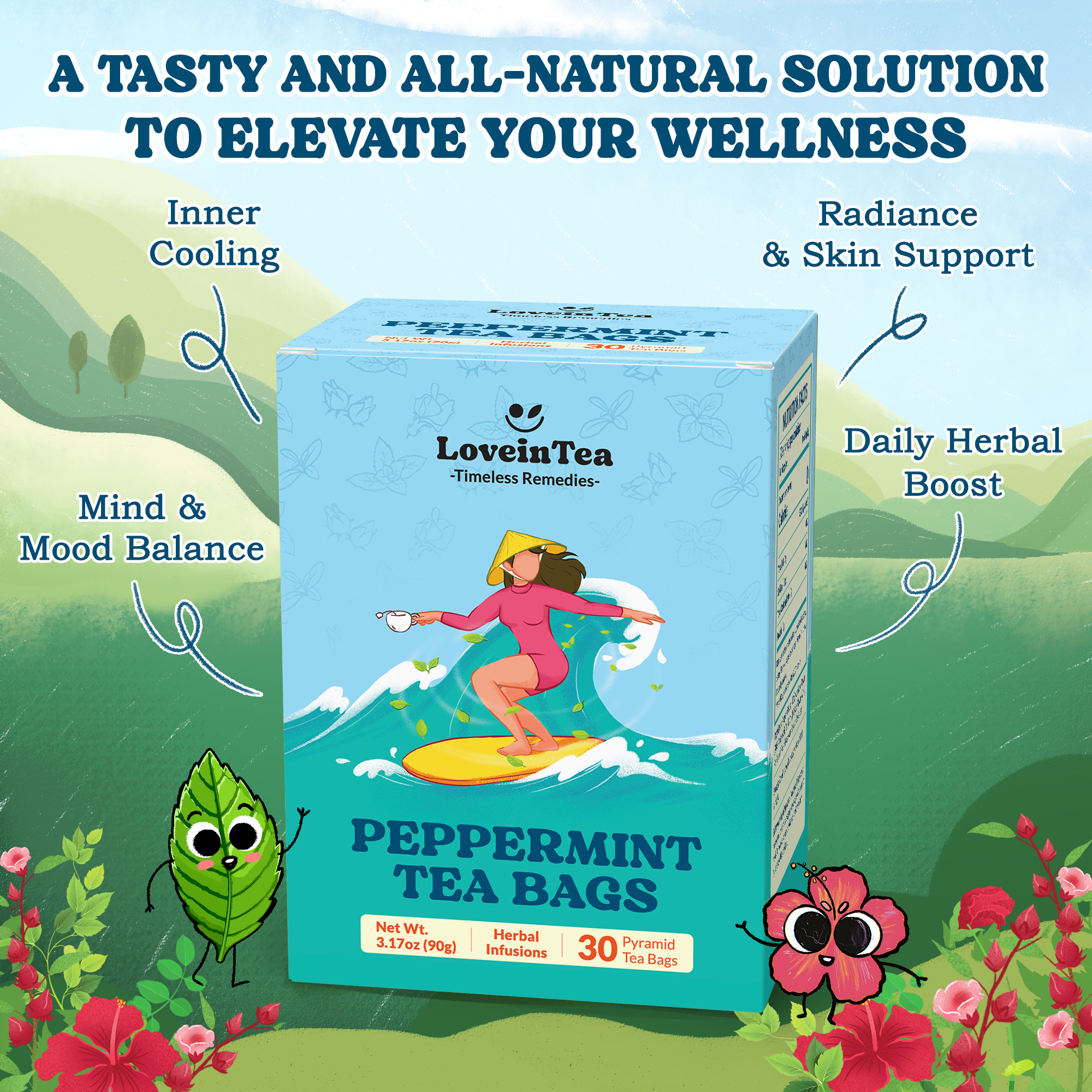 Peppermint Herbal Tea Bags