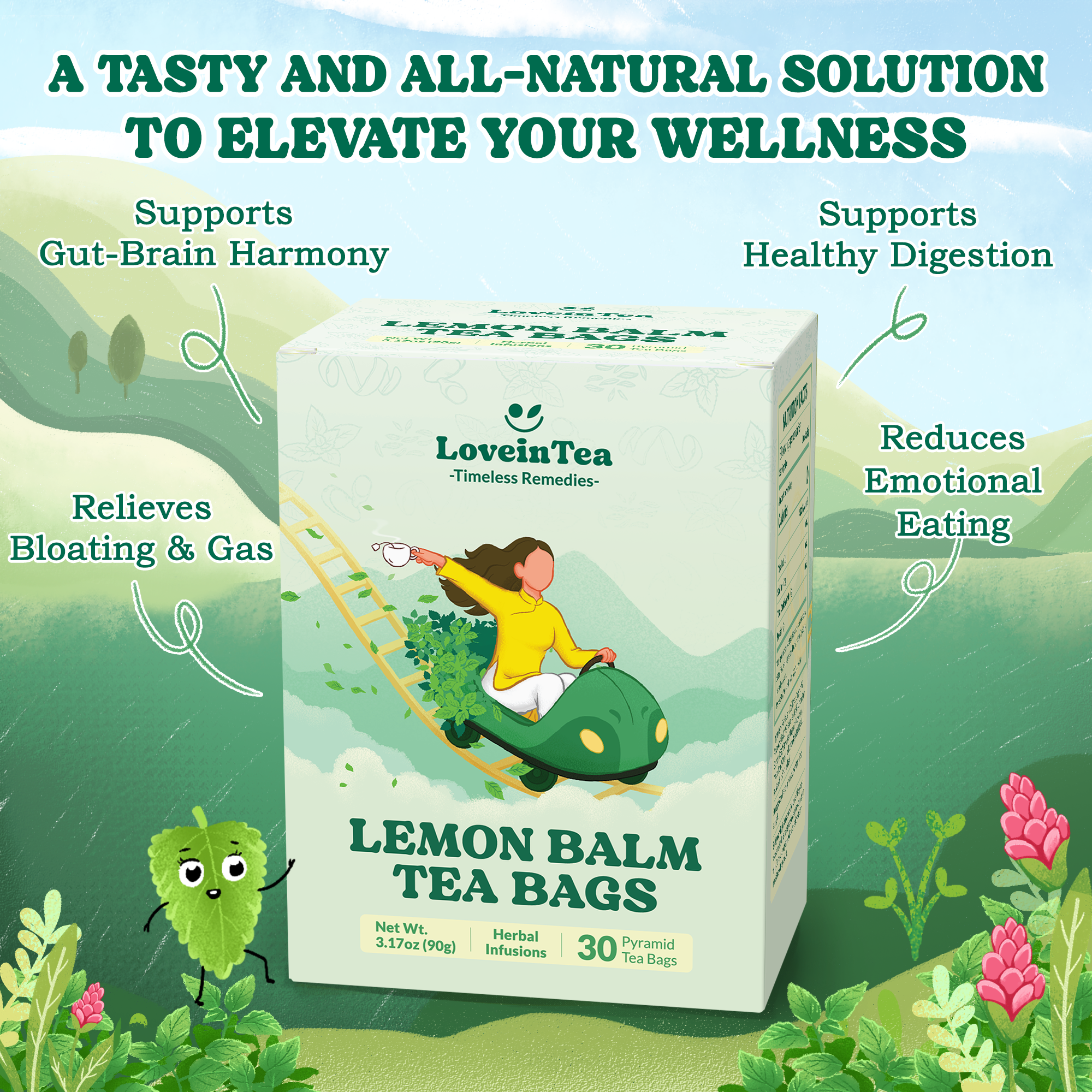 Lemon Balm Herbal Tea Bags