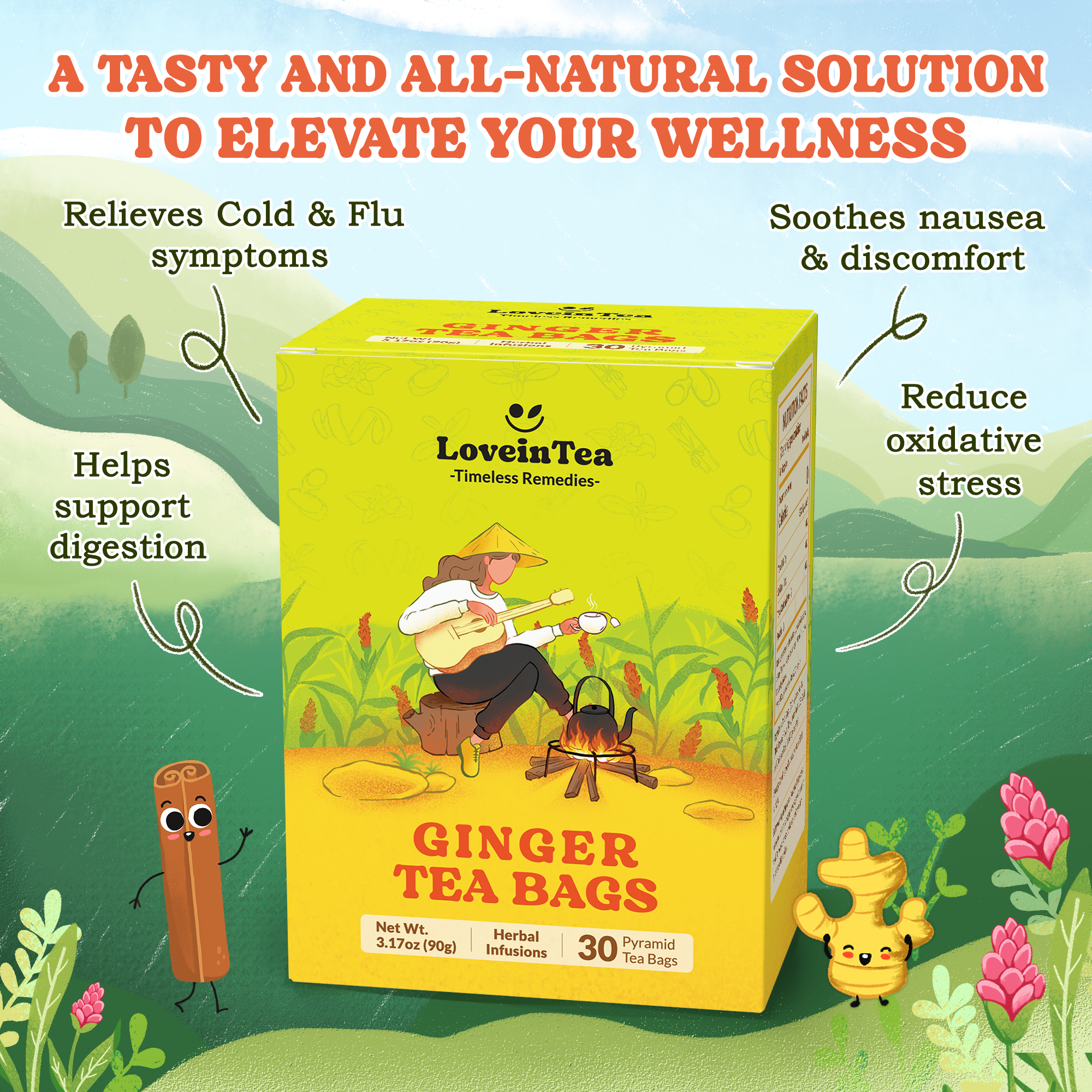 Ginger Herbal Tea Bags