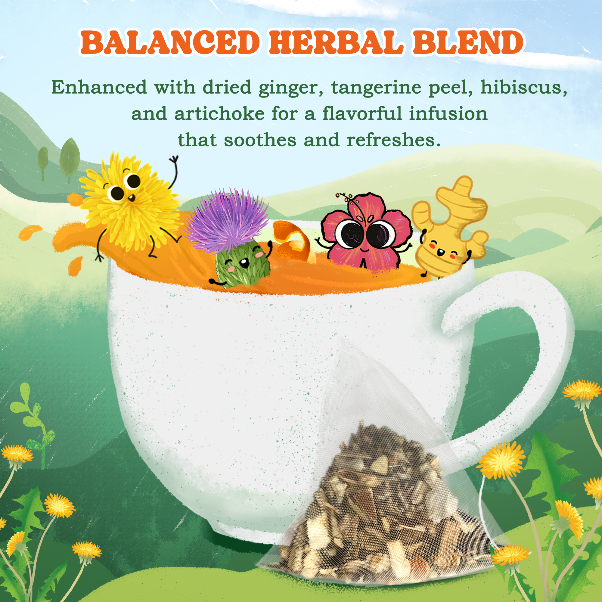 Dandelion Herbal Tea Bags