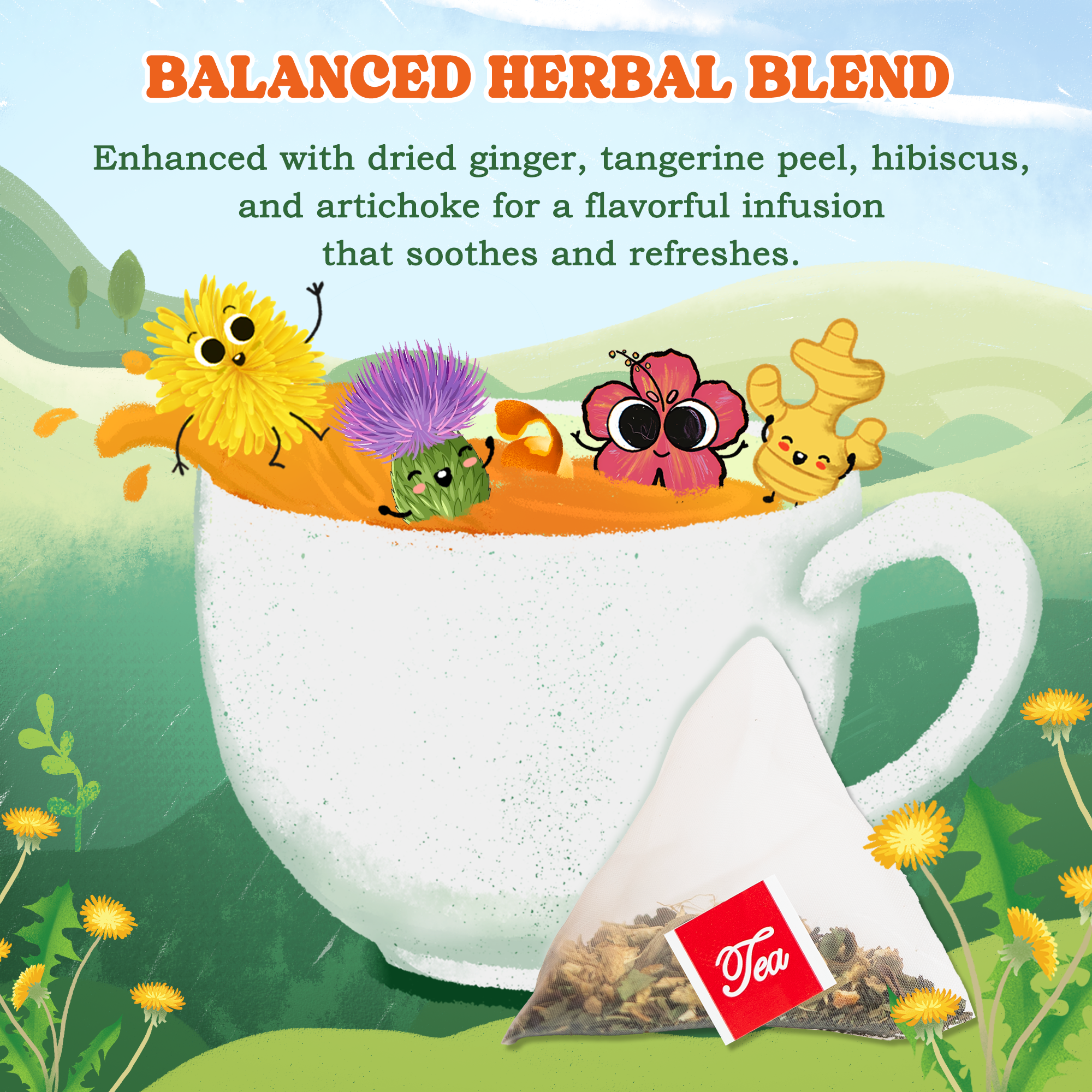 Dandelion Herbal Tea Bags