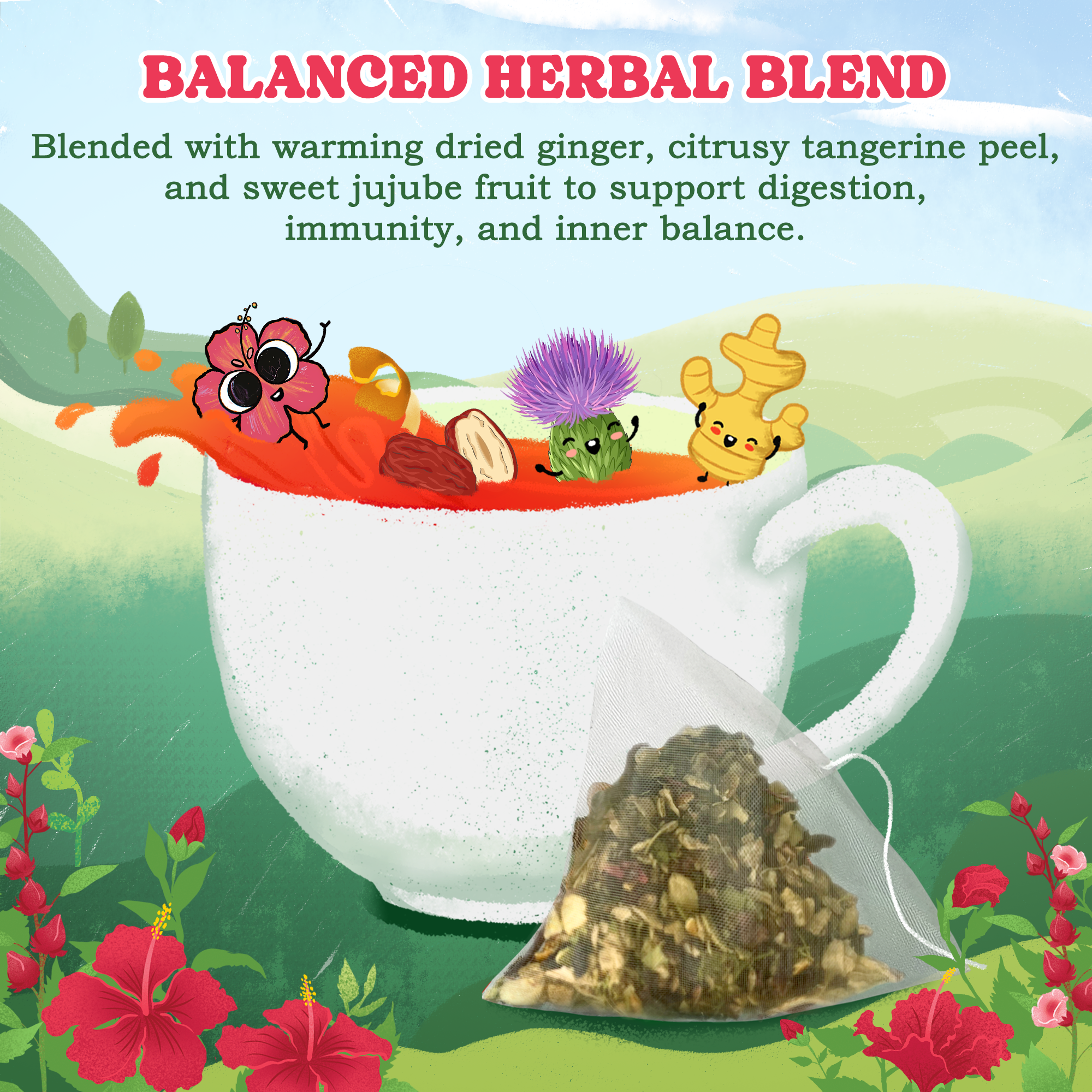 Hibiscus Herbal Tea Bags