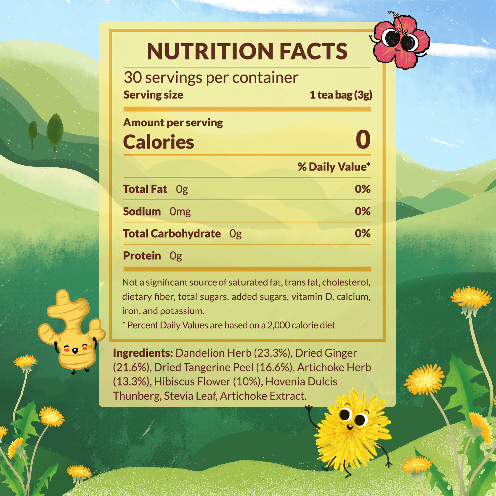 Dandelion Herbal Tea Bags