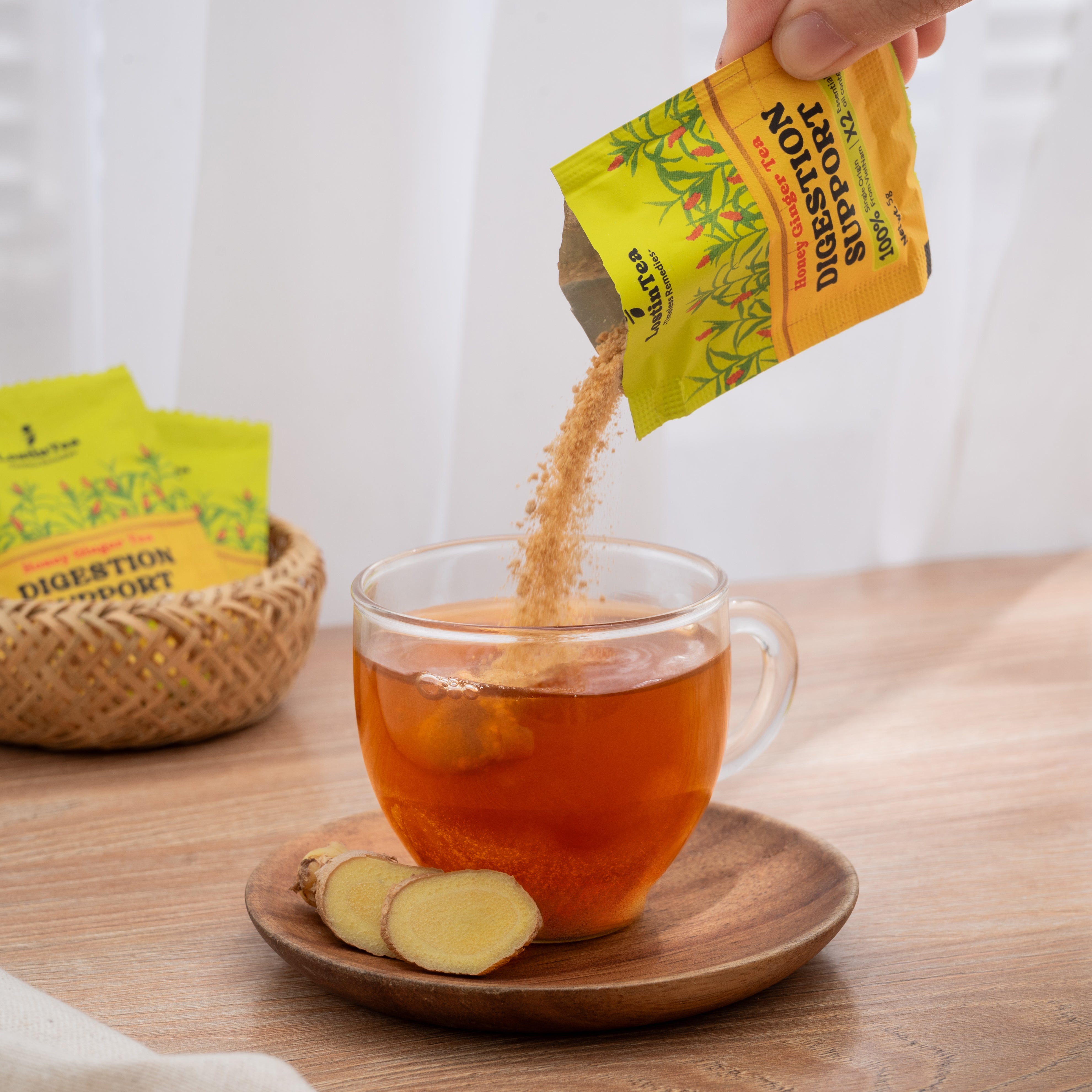 Instant Honey Ginger Tea