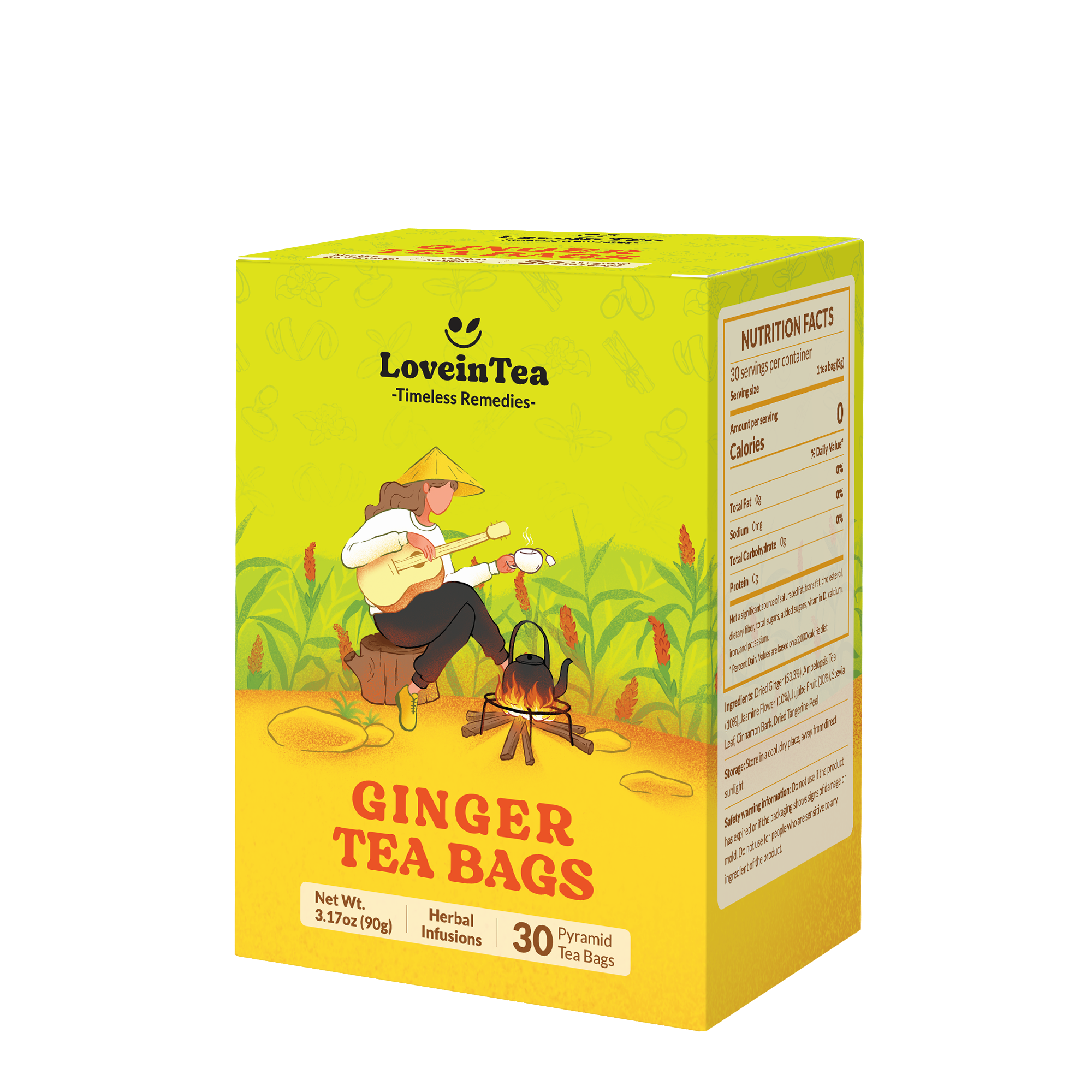 Ginger Herbal Tea Bags