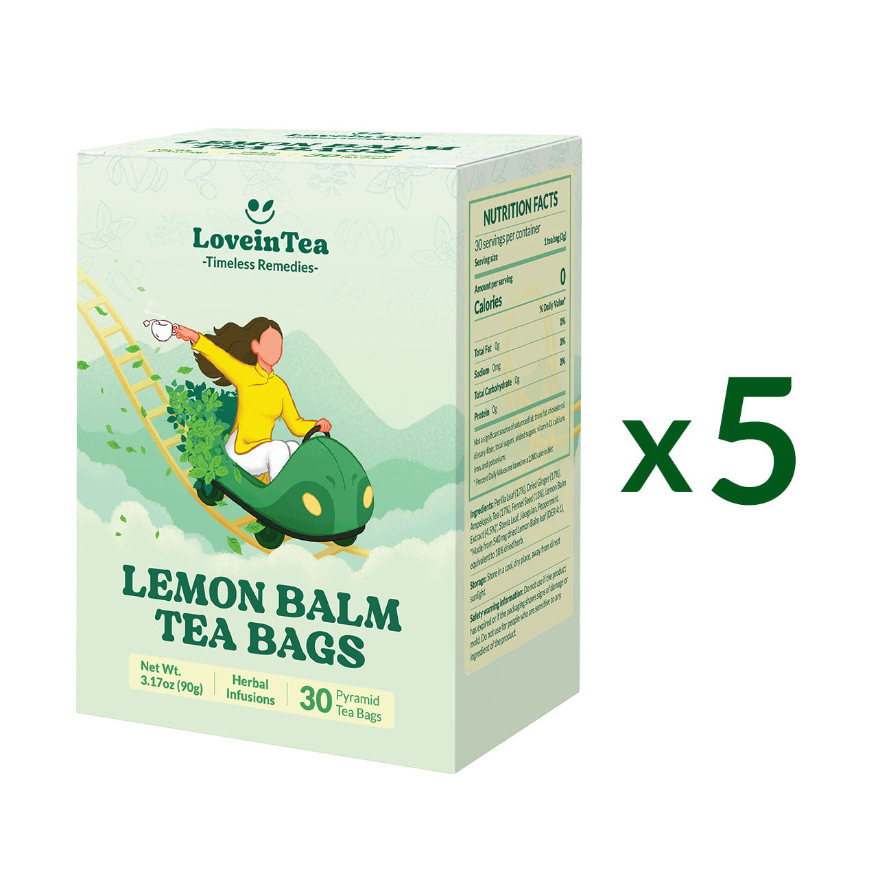Lemon Balm Herbal Tea Bags