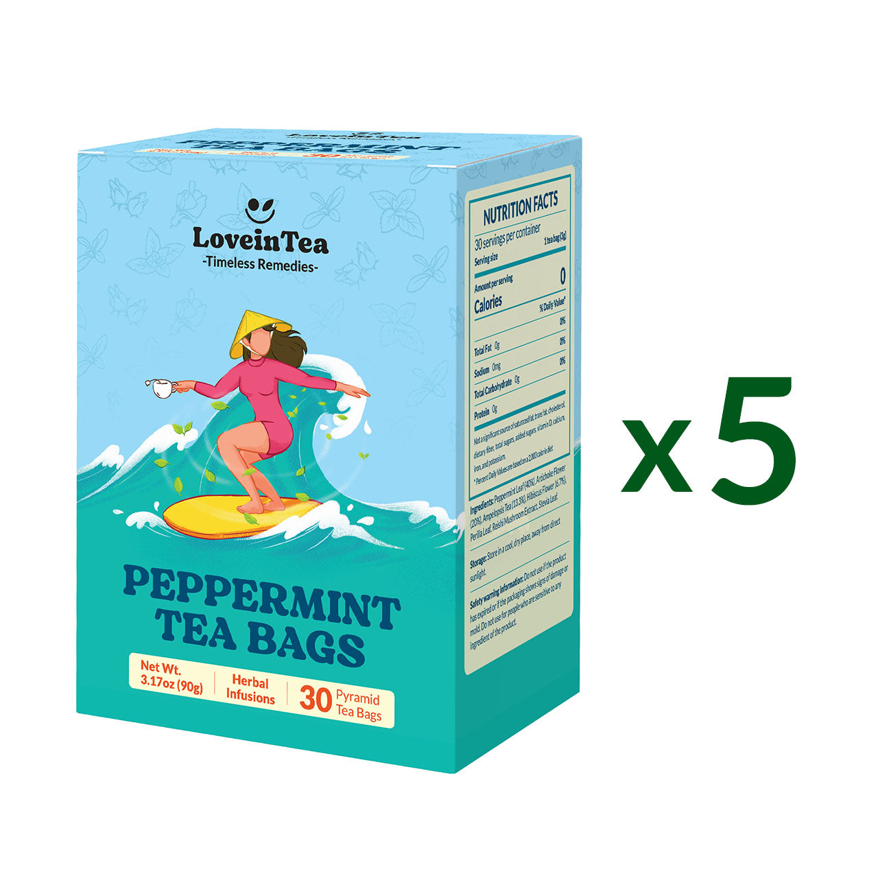 Peppermint Herbal Tea Bags