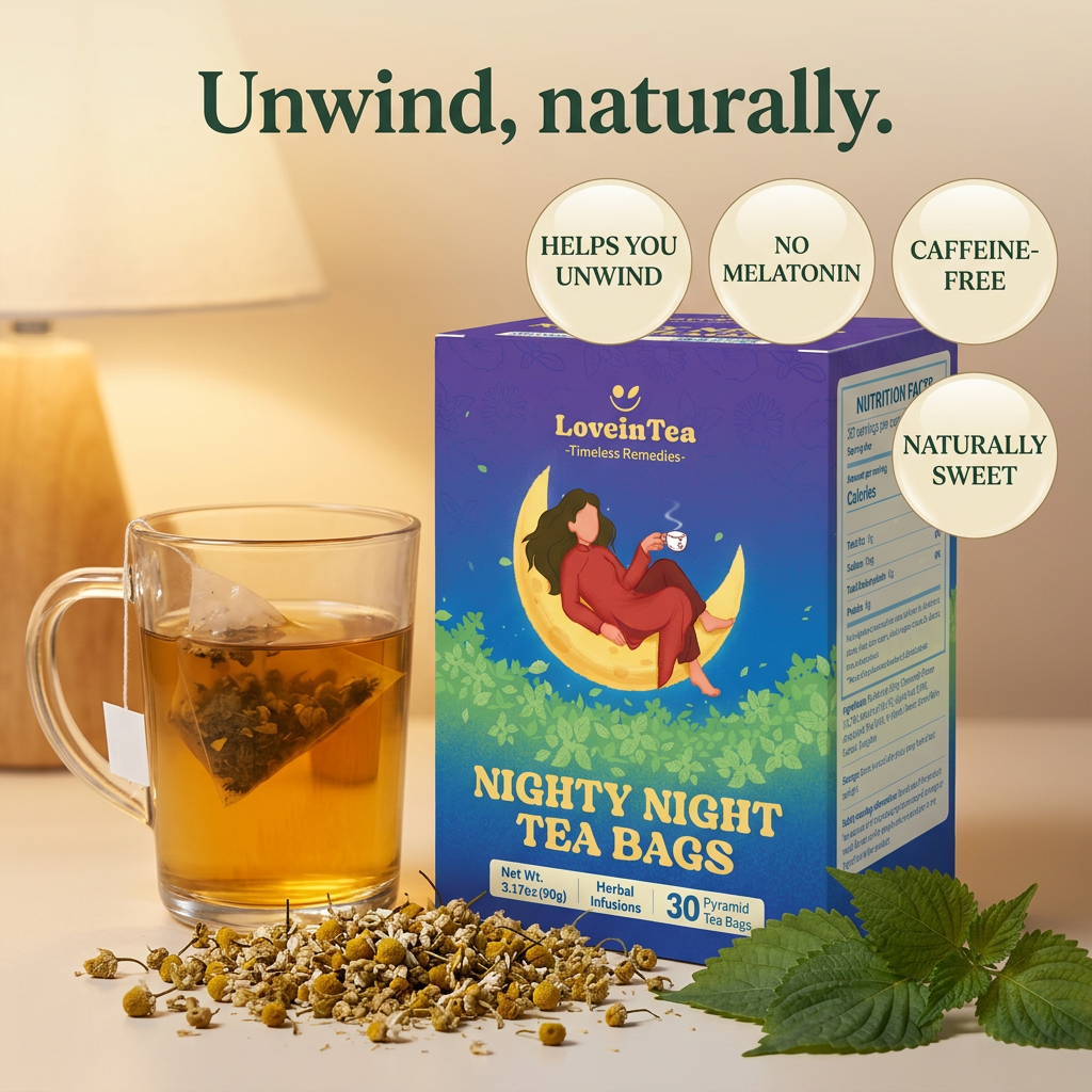 Unwind naturally — helps you unwind, no melatonin, caffeine-free