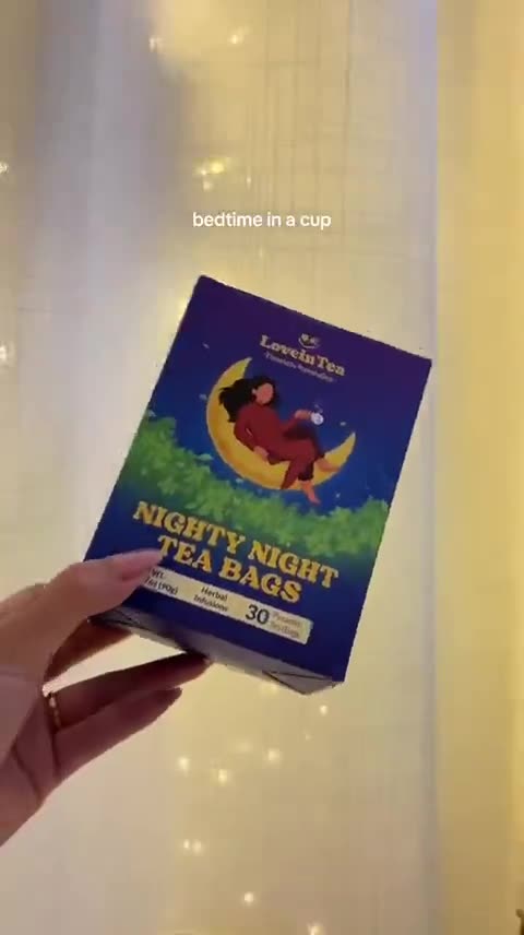 Bedtime in a cup: Cozy Moon steeped in a glass teapot