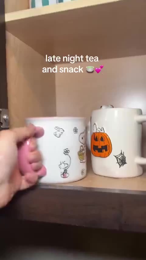Late-night tea and snack with Cozy Moon and Ginger
